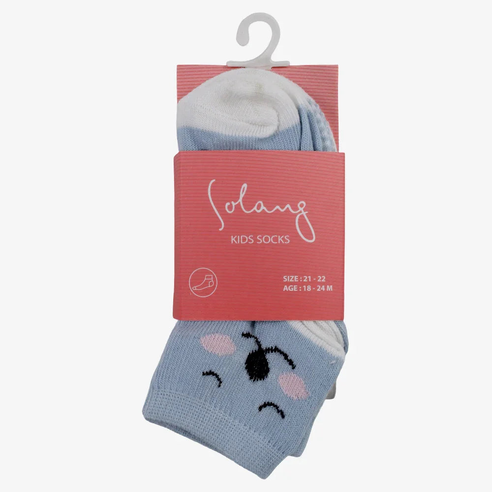 Unisex Baby Cotton Socks - Multicolor with Dog Print - Clothing - Solang