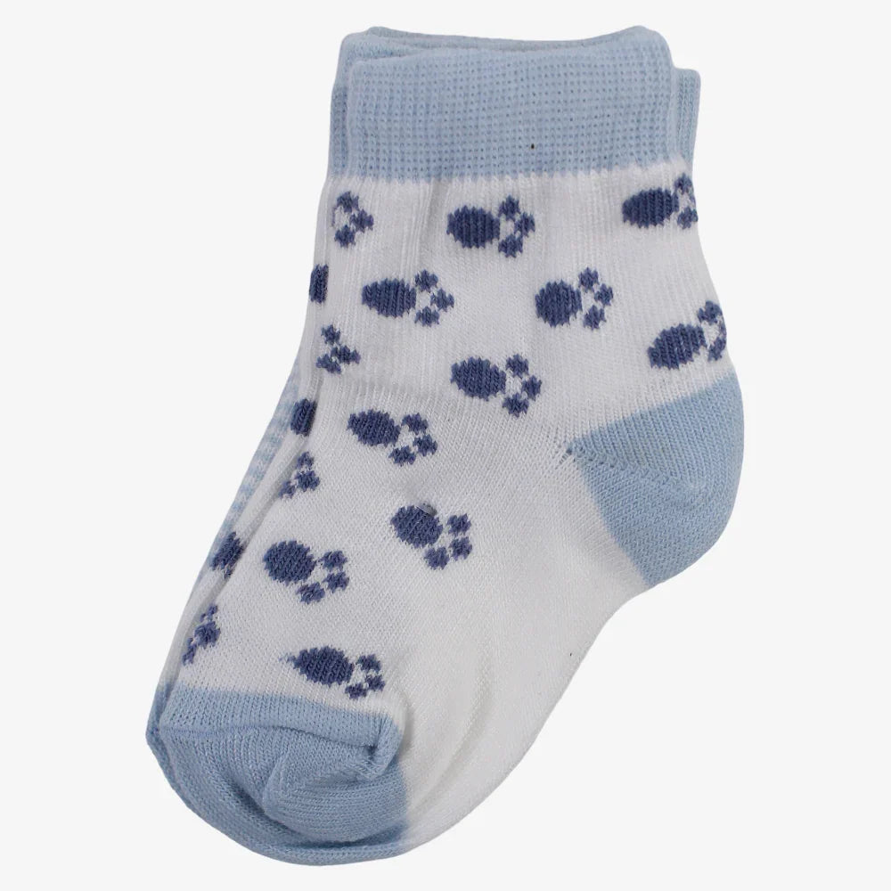 Unisex Baby Cotton Socks - Multicolor with Dog Print