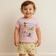 Baby Girls Cotton Pajama – Mickey Mouse & Friends Print