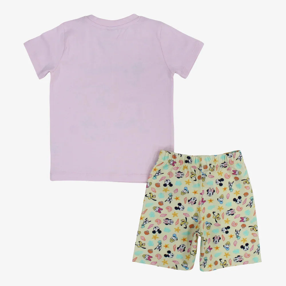 Baby Girls Cotton Pajama – Mickey Mouse & Friends Print