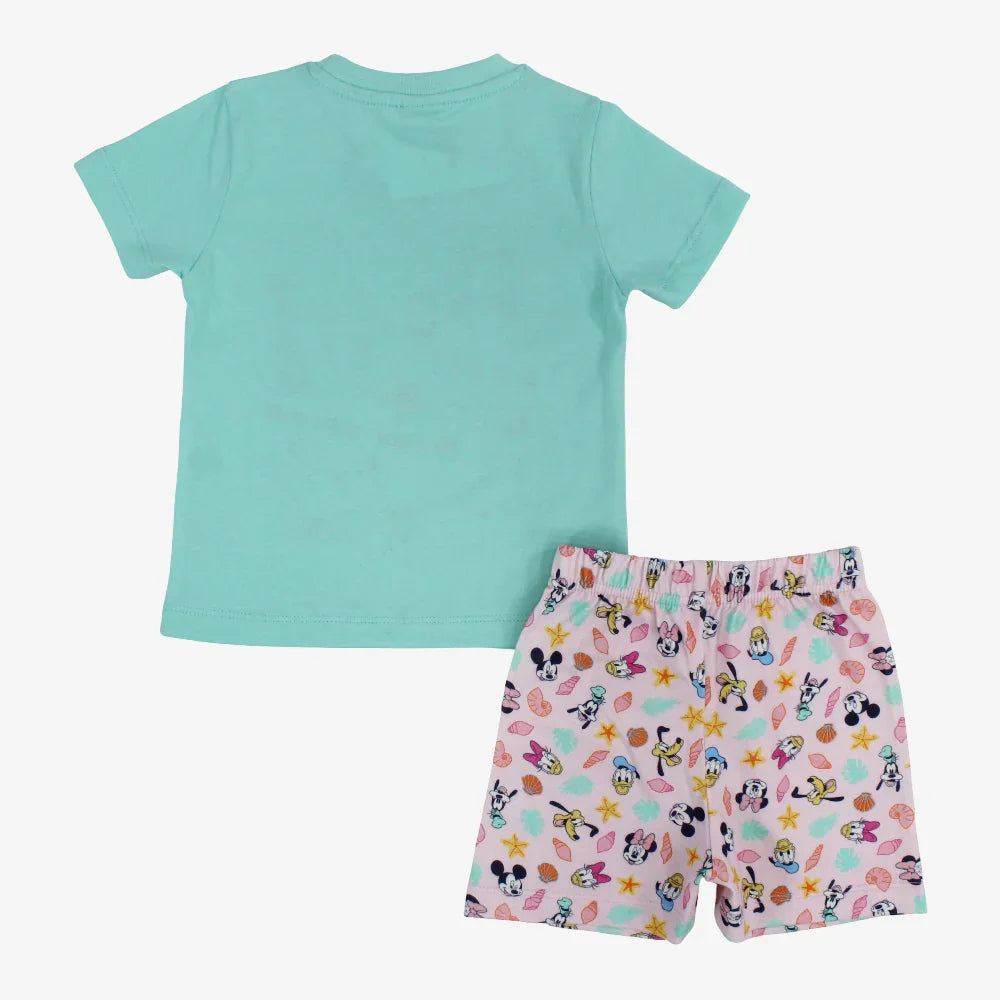 Baby Girls Cotton Pajama – Mickey Mouse & Friends Print