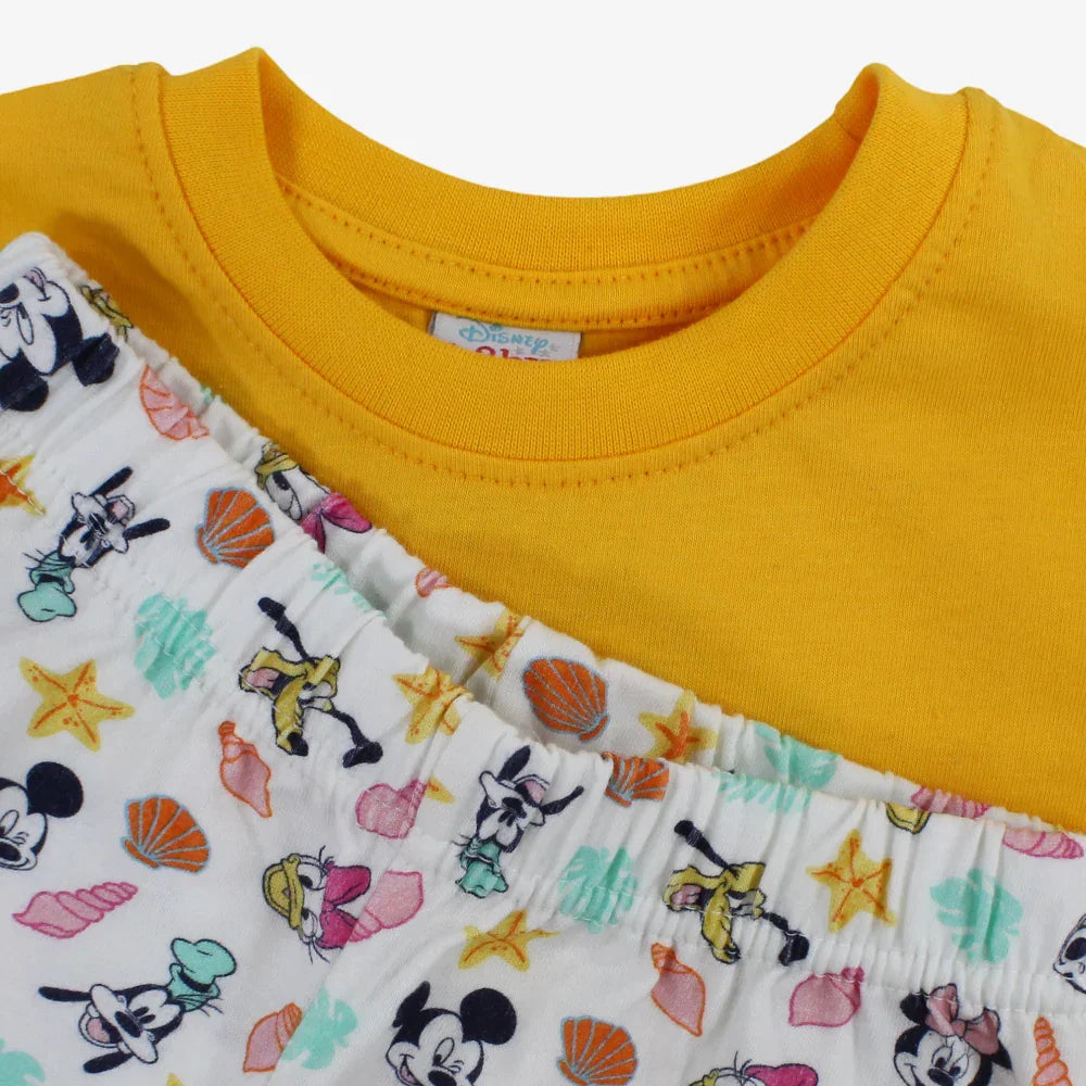 Baby Girls Cotton Pajama – Mickey Mouse & Friends Print