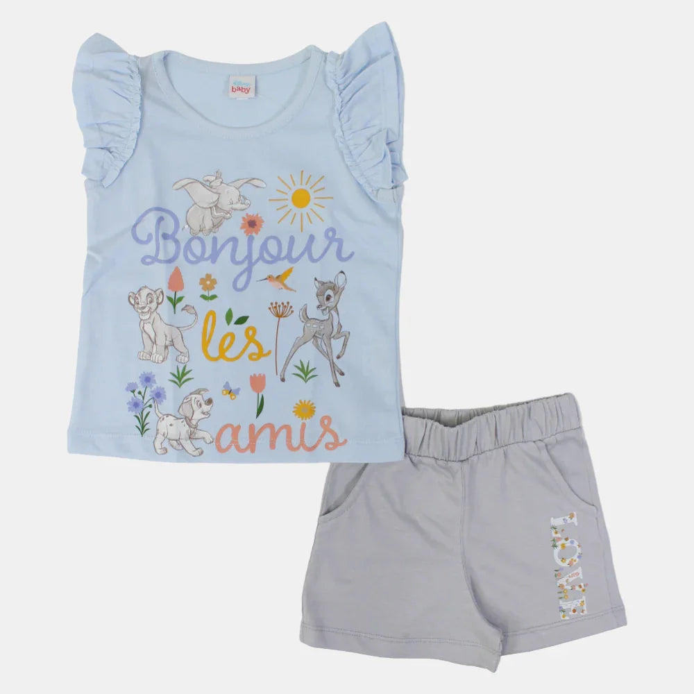 Girls Cotton Pajama Set – Disney Animals Desgn