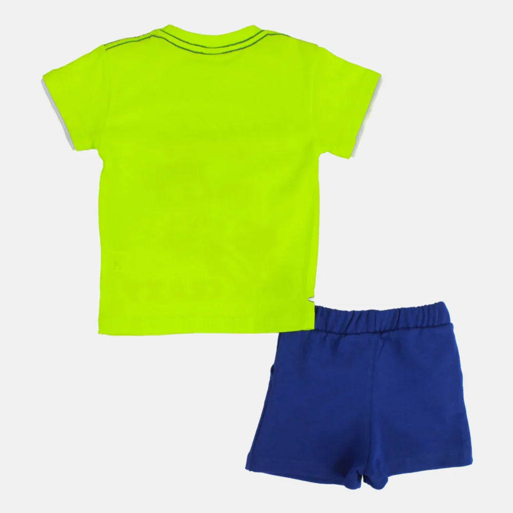 Baby Boys Cotton Pajama Set – Riding Mickey Mouse Design