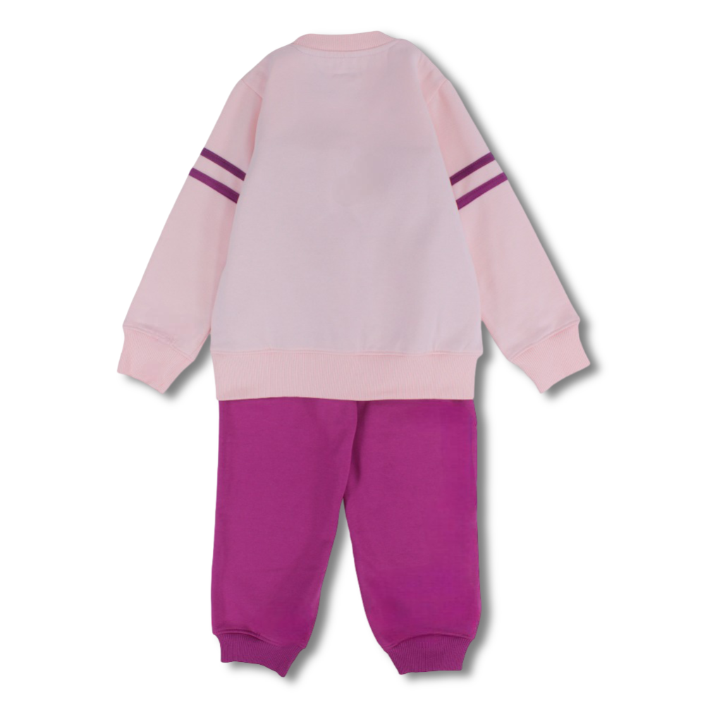 Girls Cotton Pajama Set - Pink with Snow White Design