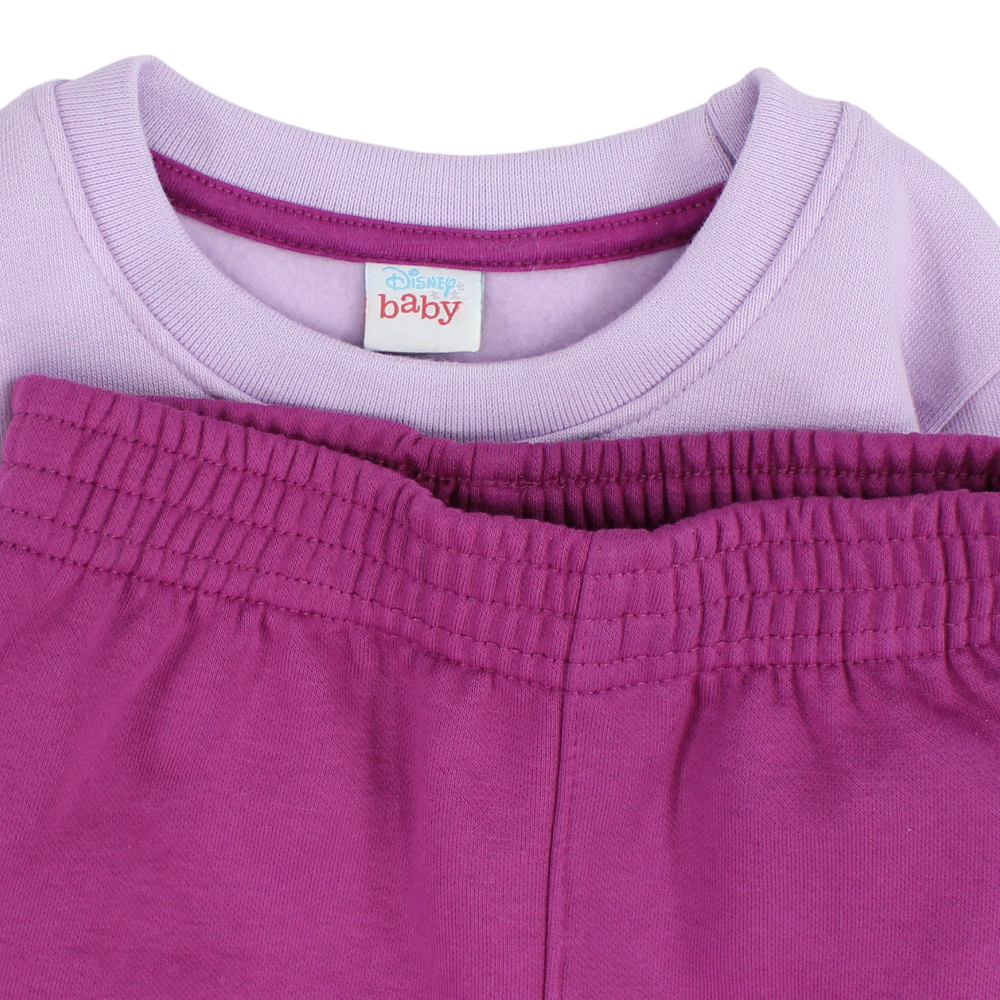 Girl Cotton Pajama Set – Purple/Berry with Minnie Print