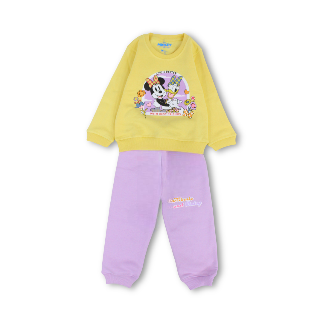 Girls Cotton Pajama – Minnie Mouse and Daisy Duck Print