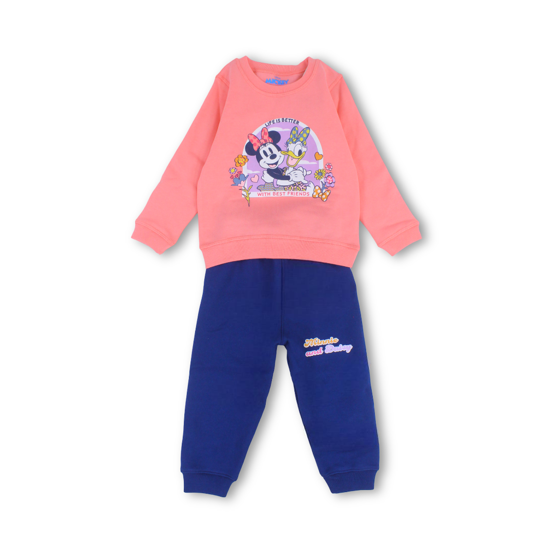 Girls Cotton Pajama – Minnie Mouse and Daisy Duck Print