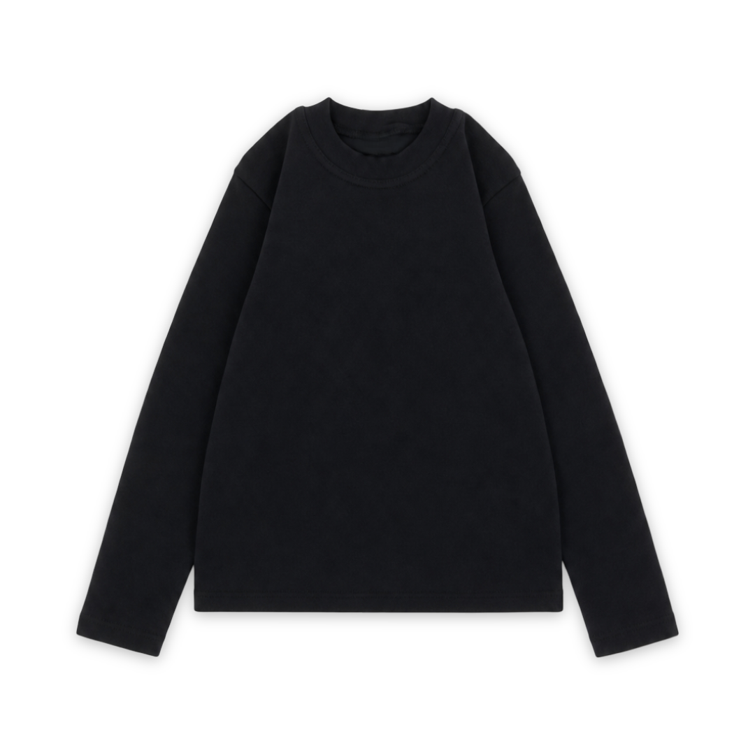 Unisex Cotton Long-Sleeved Half Collar