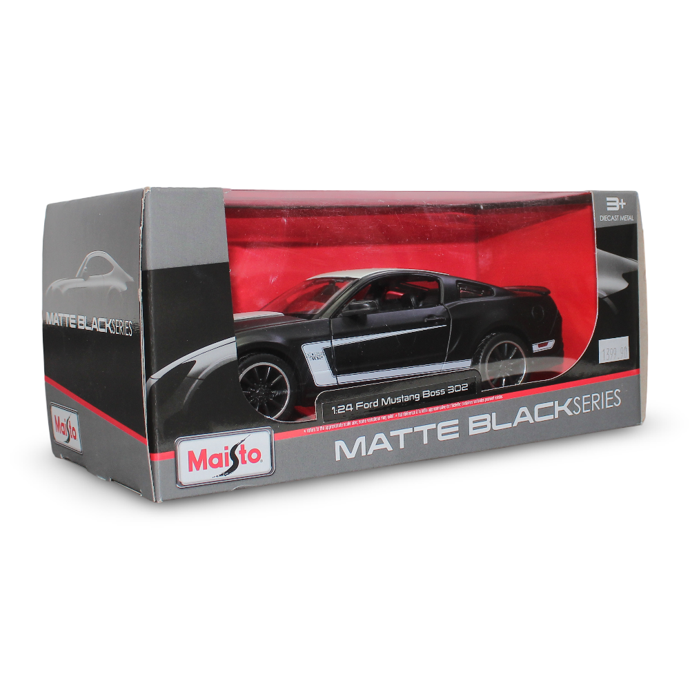 Maisto Matte Black Series 1:24 Scale Ford Mustang Boss 302