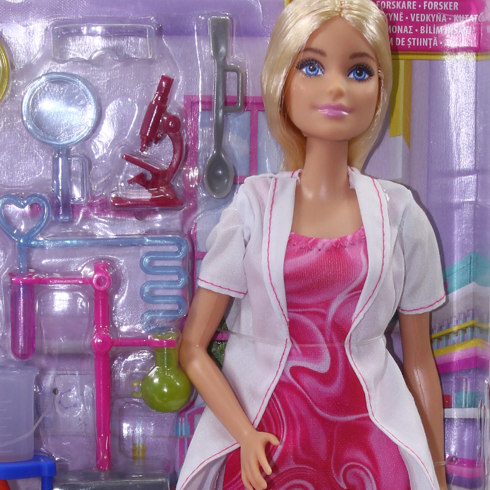 Mattel Barbie Scientist Doll And Accessories with Blonde Fashion Doll