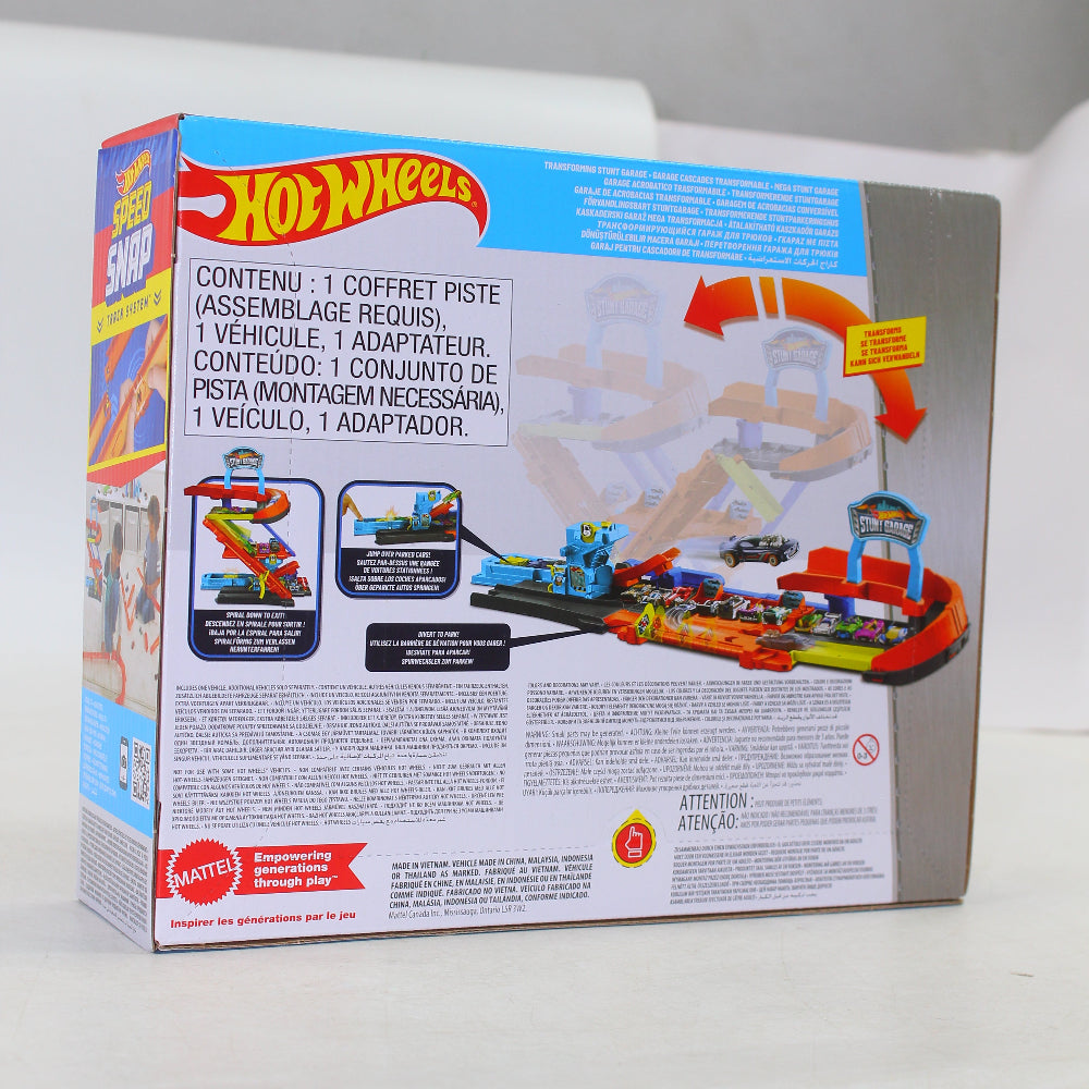 Mattel Hot Wheels Speed Snap Transforming Stunt Garage