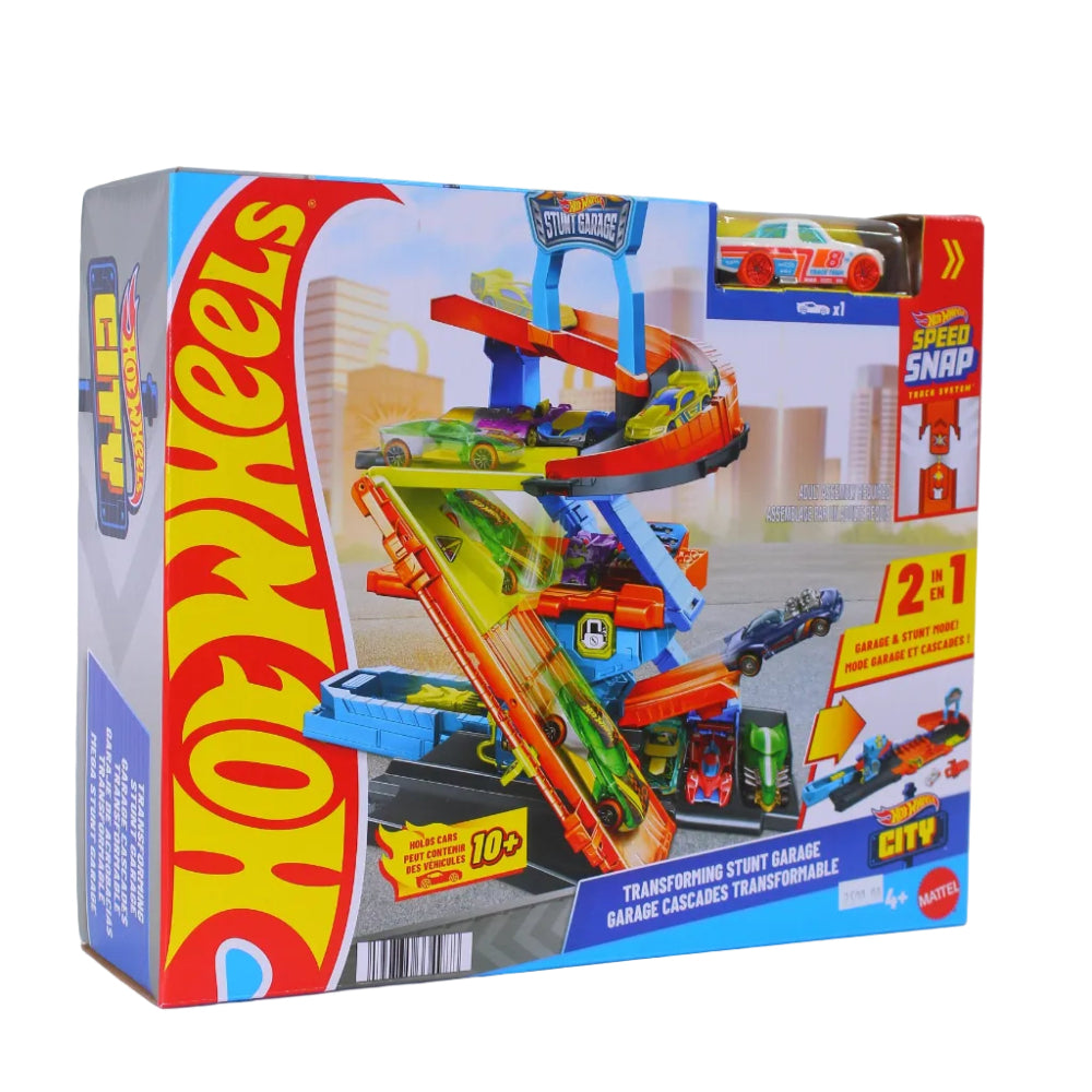 Mattel Hot Wheels Speed Snap Transforming Stunt Garage