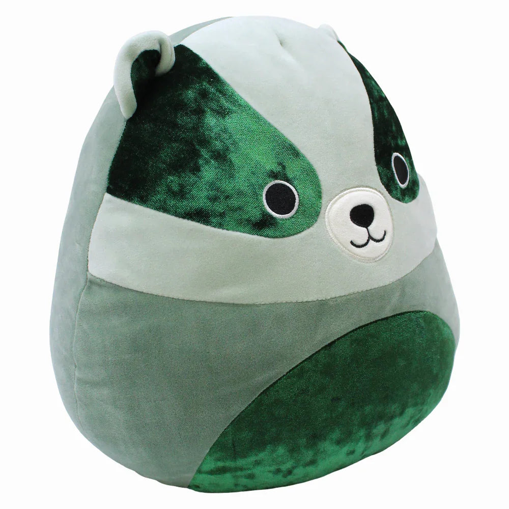 Squishmallows 12-Inch Fantasy Squad – Dark Green Badger Beuaregard with Velvet Accents