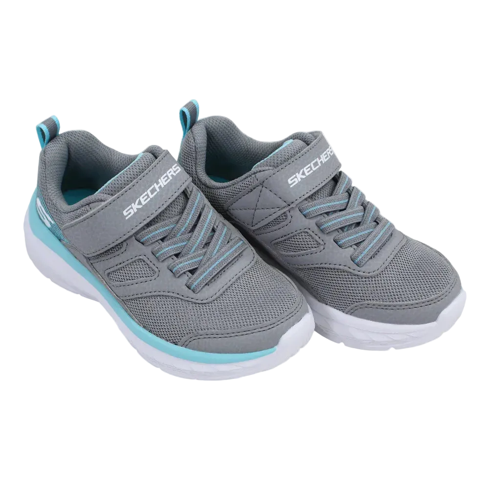 Girls Leather Sneakers - Grey - Clothing - Skechers
