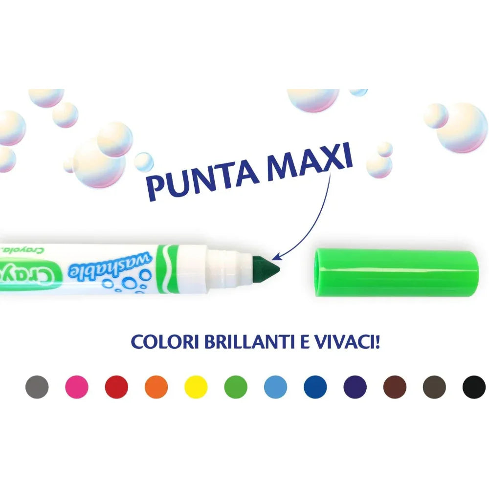 Crayola Washable Markers – 12 Colors