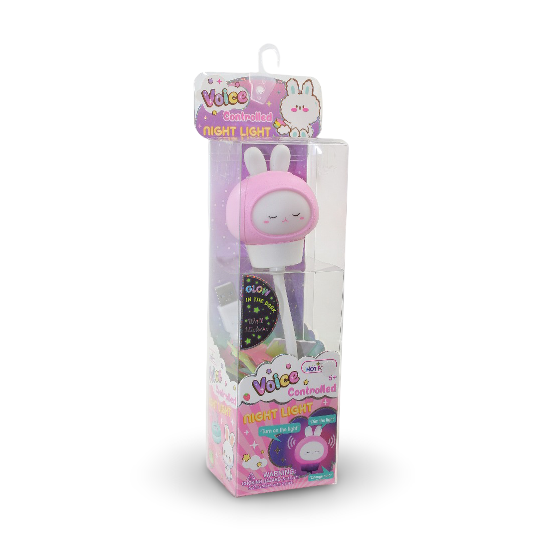 Hot Focus Voice-Controlled Night Light – Bunny Design - Assortments