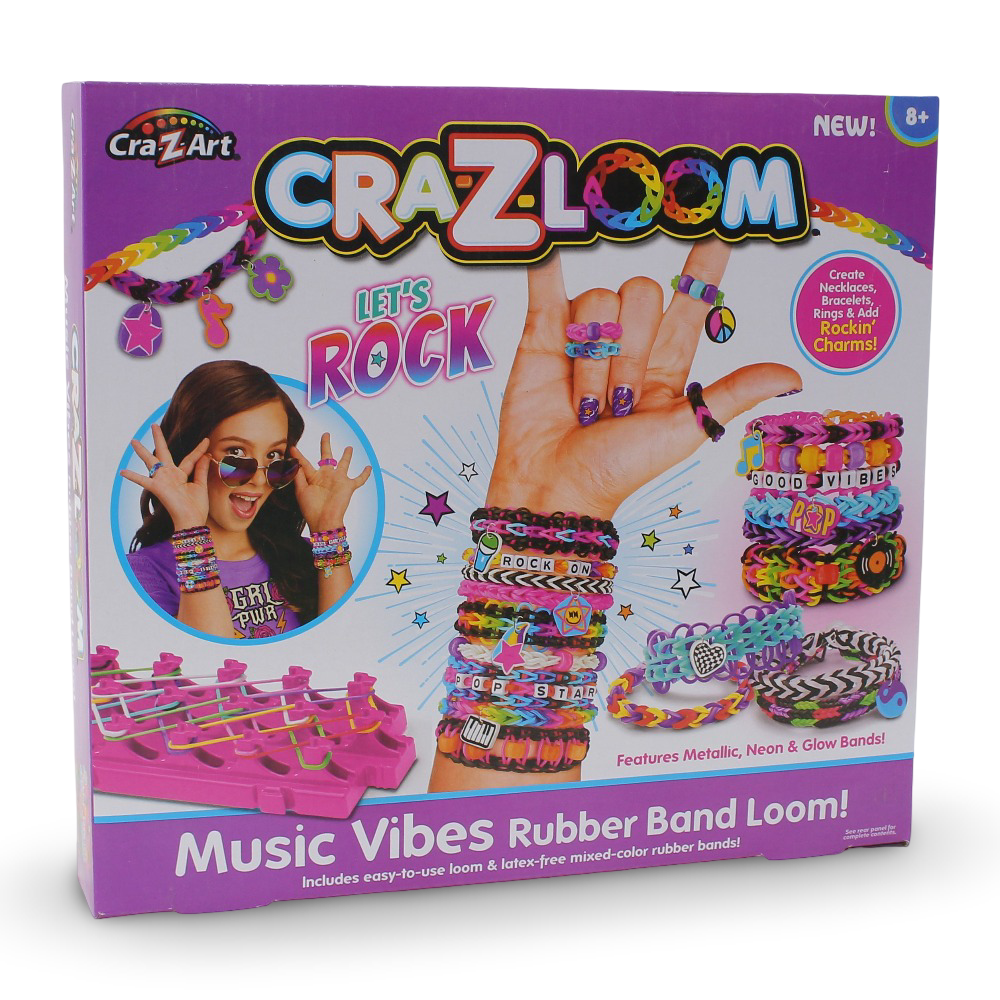 Cra-Z-Art Loom Let's Rock Music Vibes Rubber Band Loom Kit - Toys