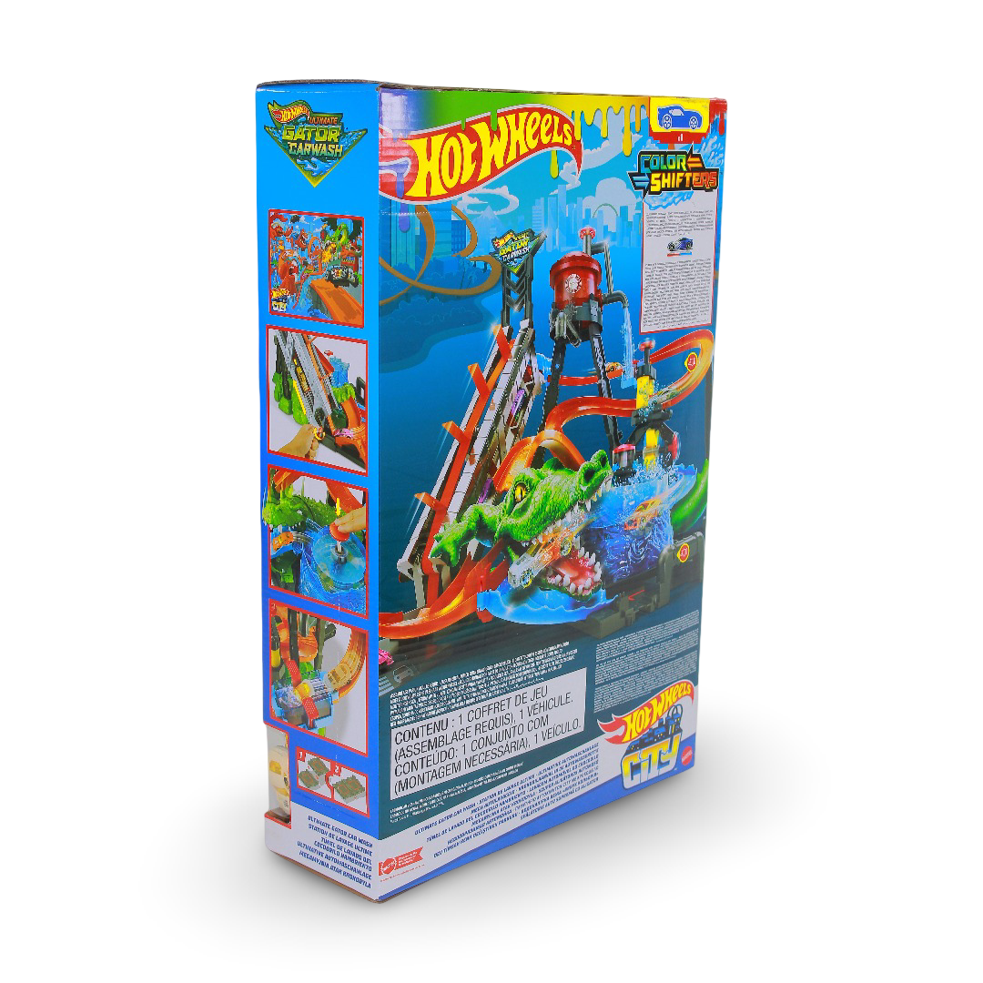 مجموعة Hot Wheels City - محطة غسل السيارات بالتمساح الأعظم