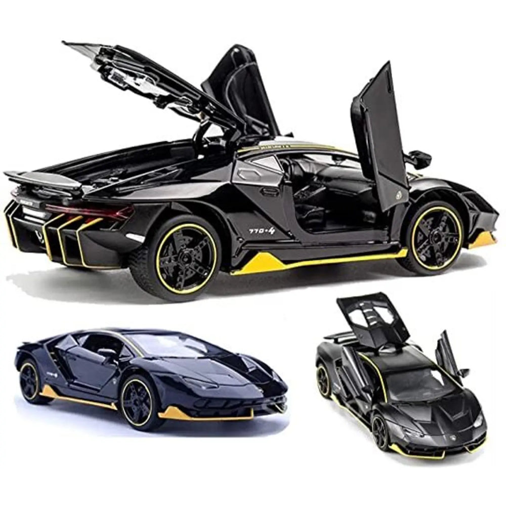 Che Zhi 1:24 Scale Die-Cast Lamborghini Centenario LP770 (Open the Door & Light & Sound) – Black