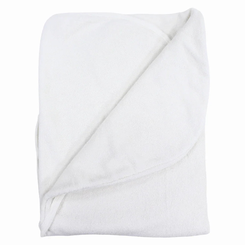 Baby Hooded Towel - Off-white & Dusty Pink
