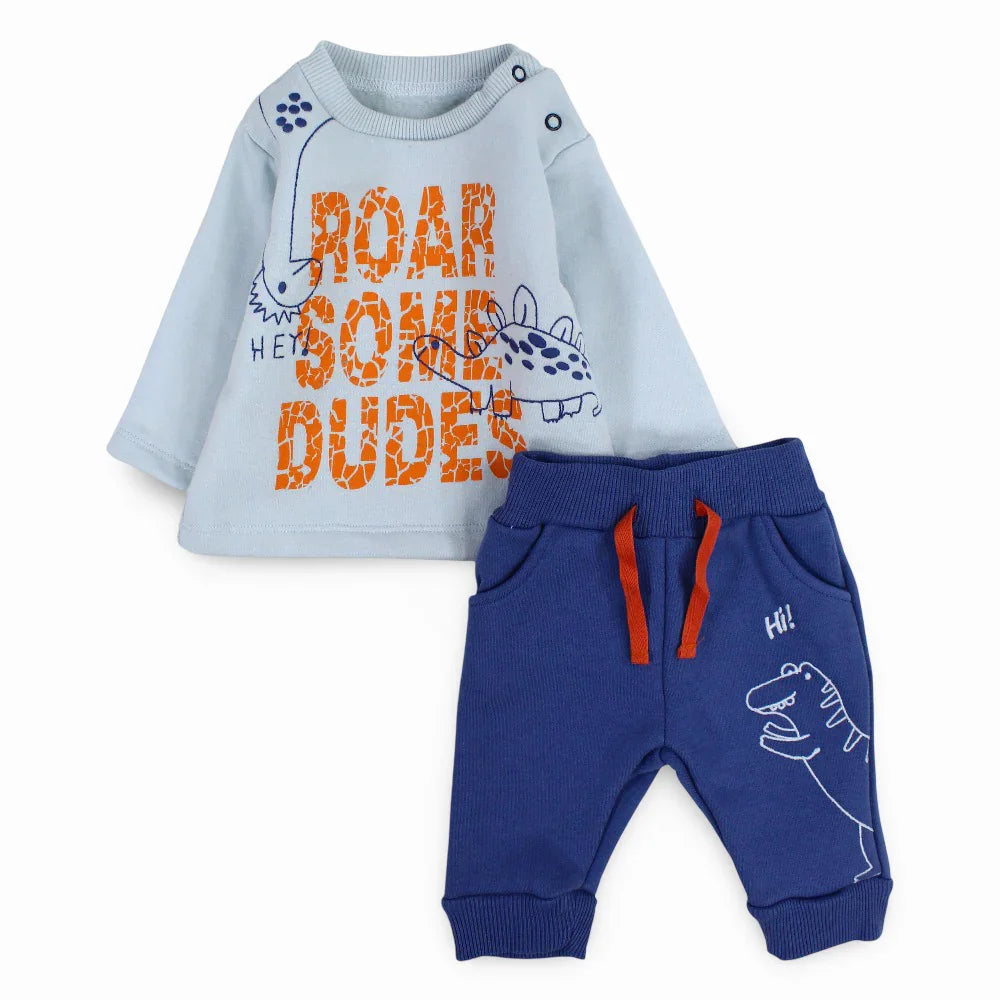 Baby Boys Cotton Pajama Set - Cute Dino Design - Clothing - Al Sayad