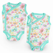 Pack Of 2 – Unisex Plain Cotton Sleevelees Underwear Bodysuit