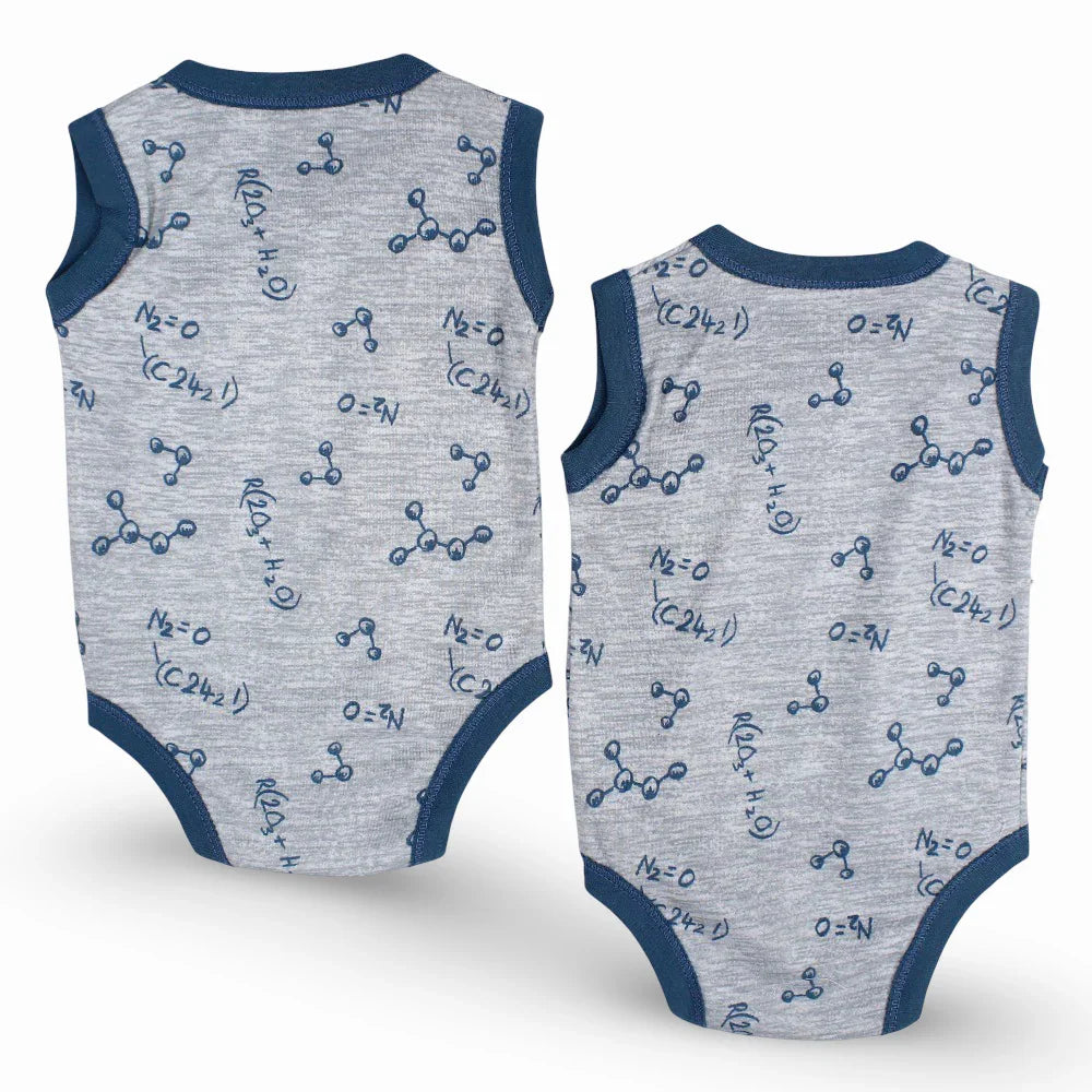 Pack Of 2 – Unisex Plain Cotton Sleevelees Underwear Bodysuit