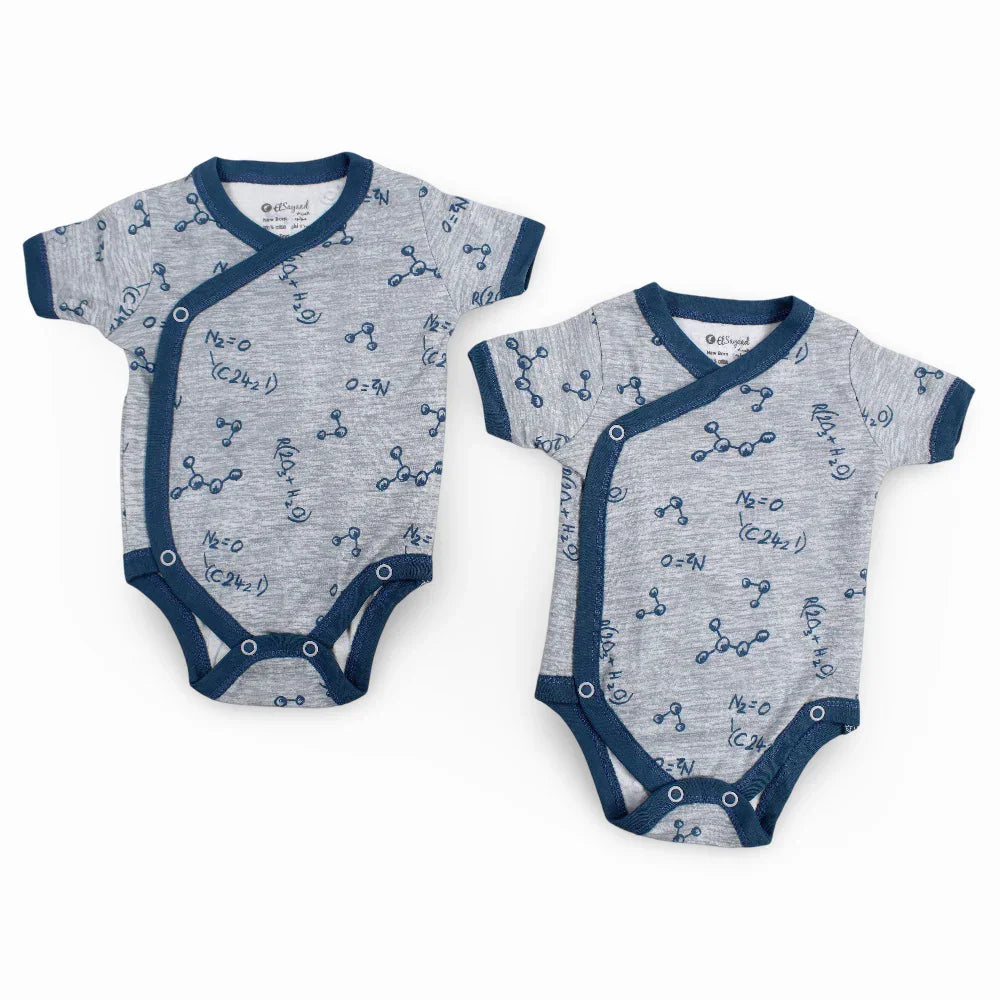Pack of 2 – Unisex Baby Cotton Short-Sleeved Underwear Bodysuit
