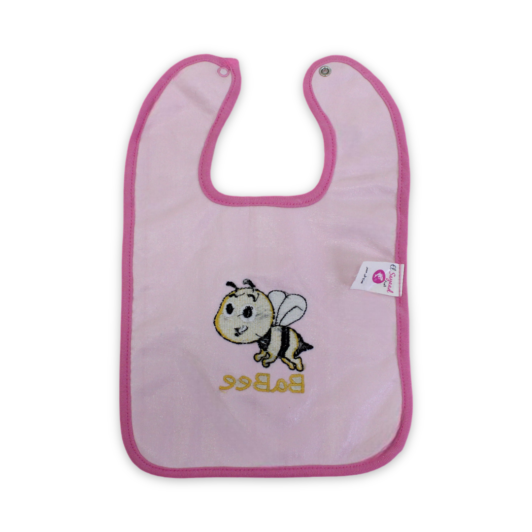 Cotton Baby Bib – Bee Embroidery