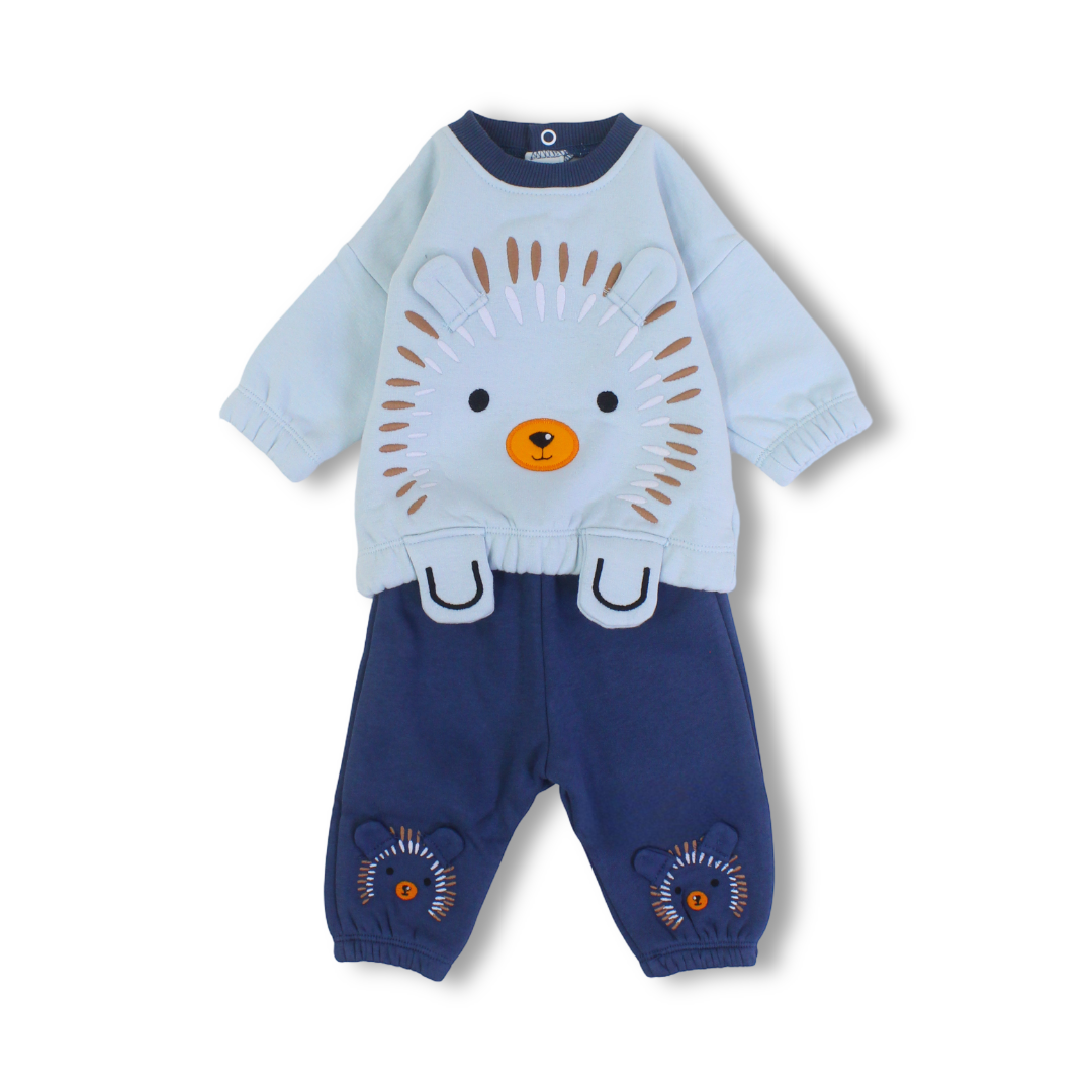 Baby Boys Cotton Pajama – Lion Embroidery