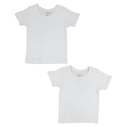 Pack Of 2 - Unisex Plain White Short-Sleeved Undershirt