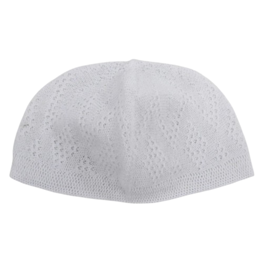 Boys Muslim Prayer Hat – White - Clothing - Alamal