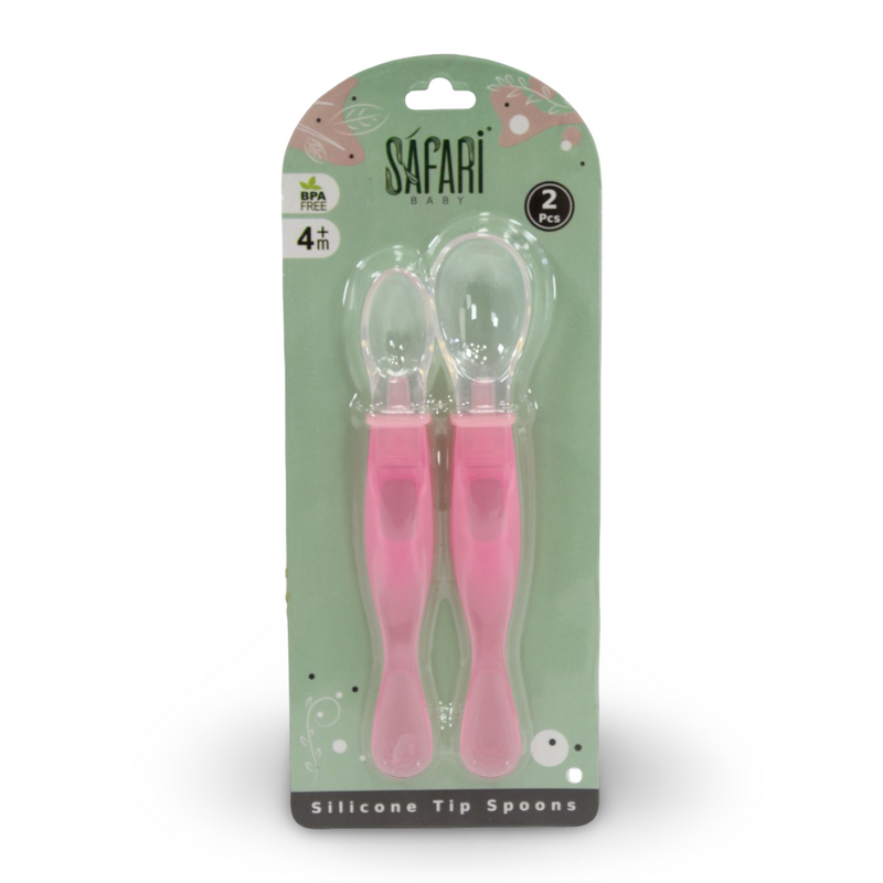 Silicone Double Feeding Spoon +4m – 2 Pcs - Baby Essentials - Safari Baby