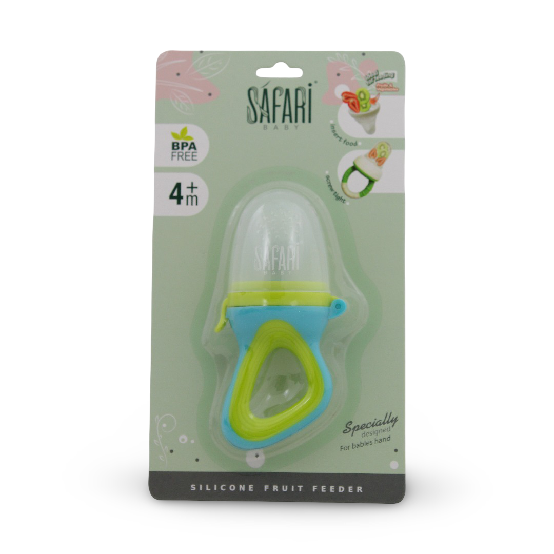 Safari Baby Silicone Fruit Feeder +4m – Green - Baby Essentials
