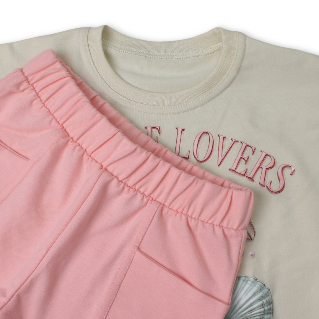 Boys Girls Cotton Pajama – "Seaside Lovers & Beach Club" Print