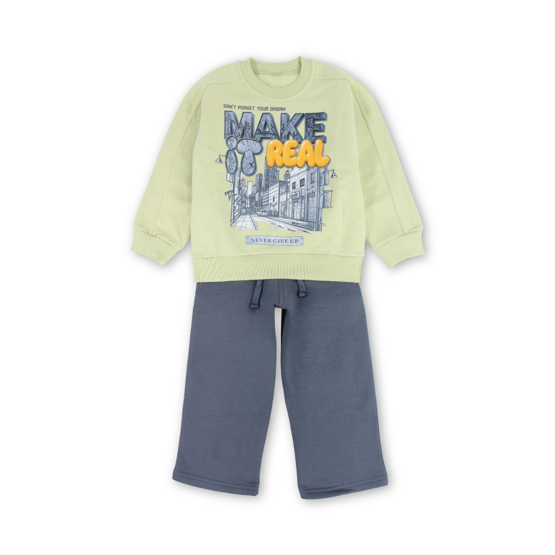 Boys Cotton Pajama – "Make It Real" Print