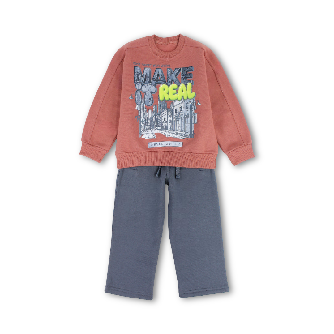 Boys Cotton Pajama – "Make It Real" Print