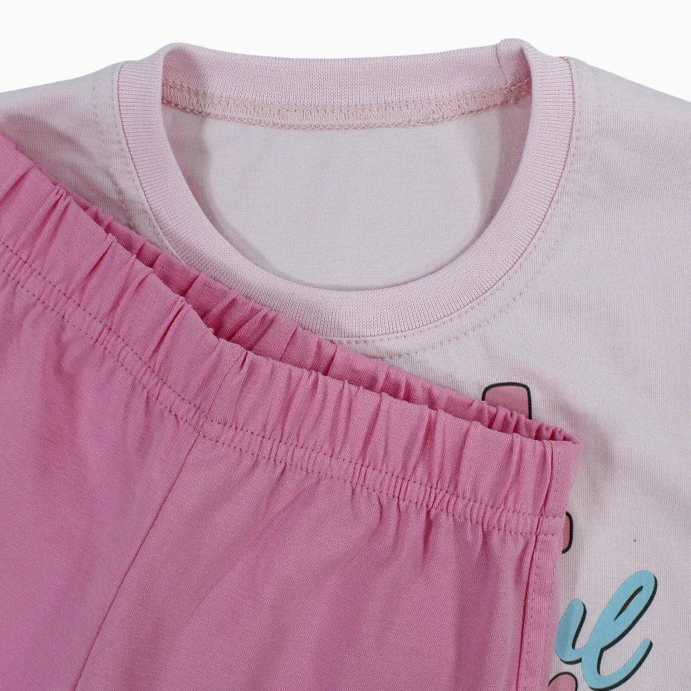 Girls Cotton Pajama Set – Unicorn Print