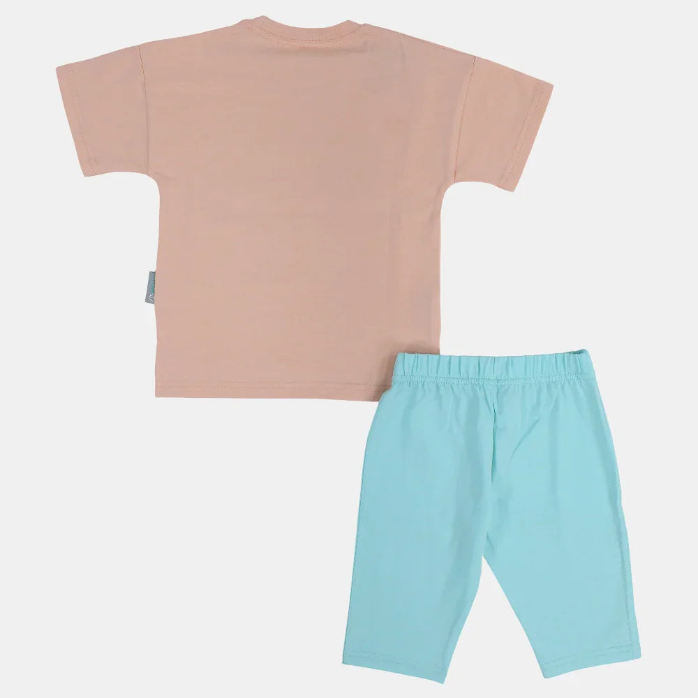 Girls Cotton Pajama Set – Bow Design