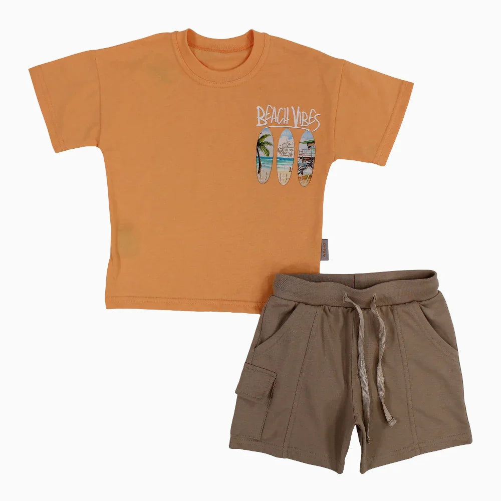 Boys Cotton Pajama Set – Beach Vibes Design
