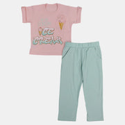 Girls Pajama Set -  Ice Cream Print