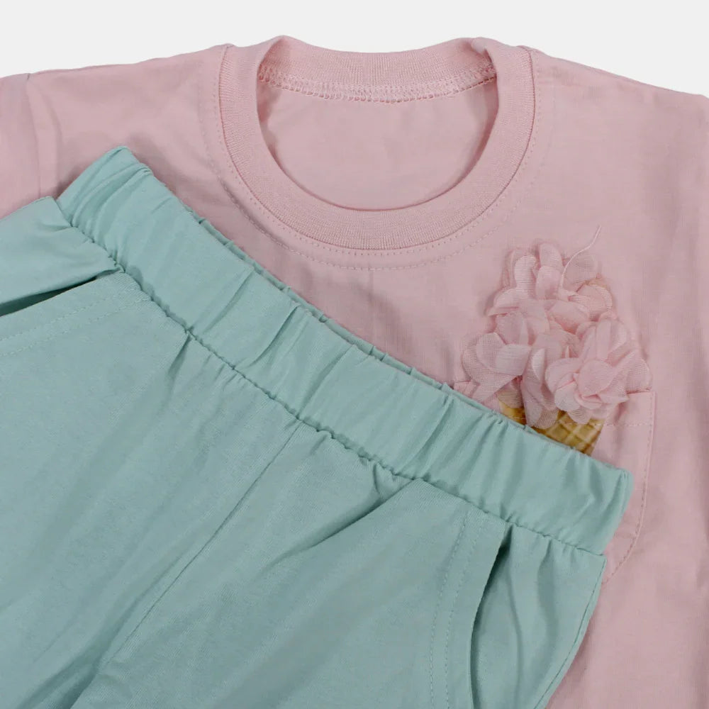 Girls Pajama Set -  Ice Cream Print