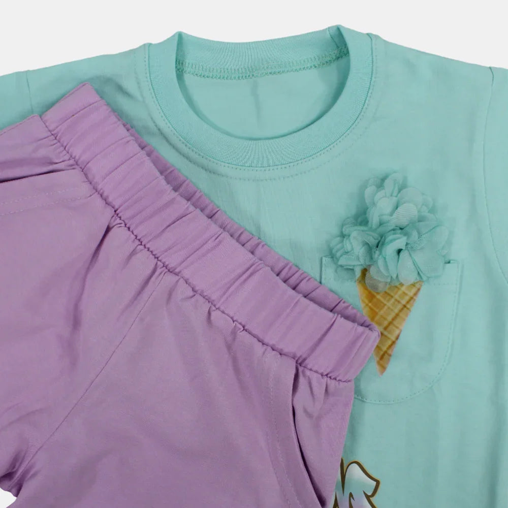 Girls Pajama Set -  Ice Cream Print