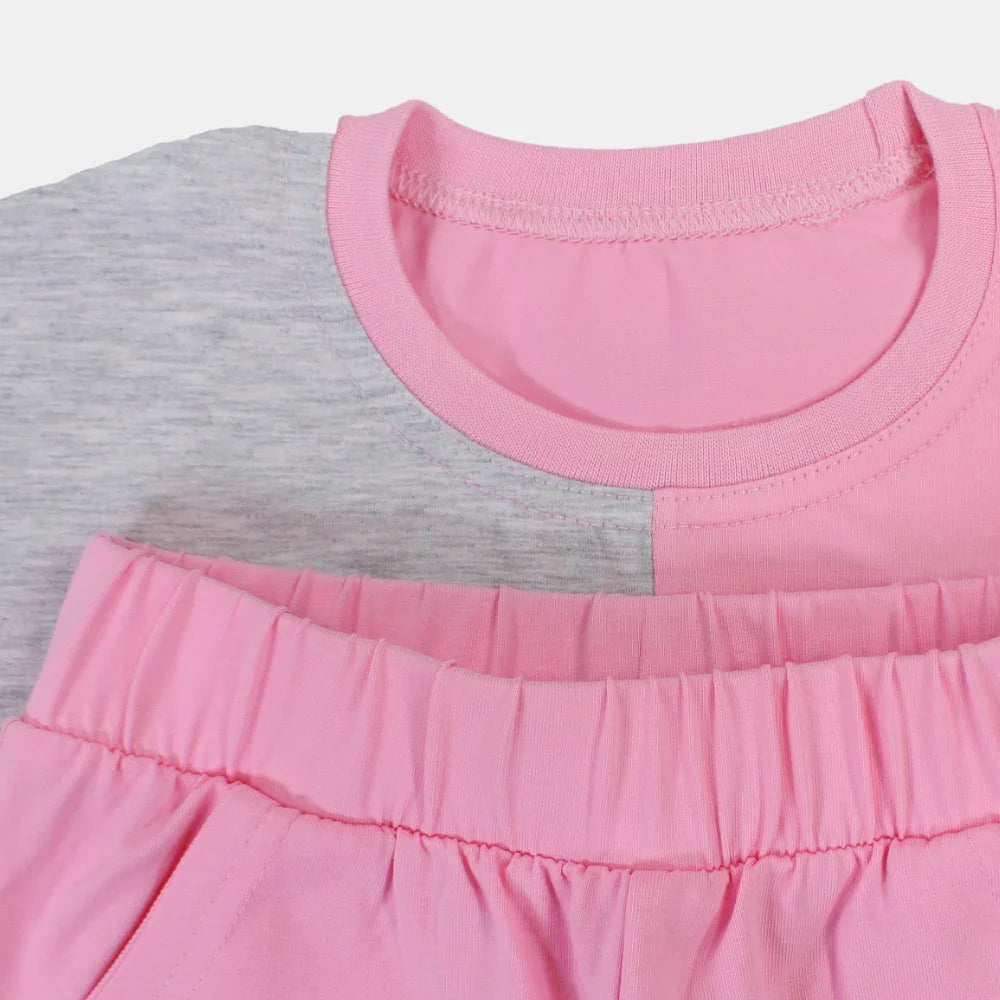 Girls Barbie Short-Sleeved Pajama Set – Cotton