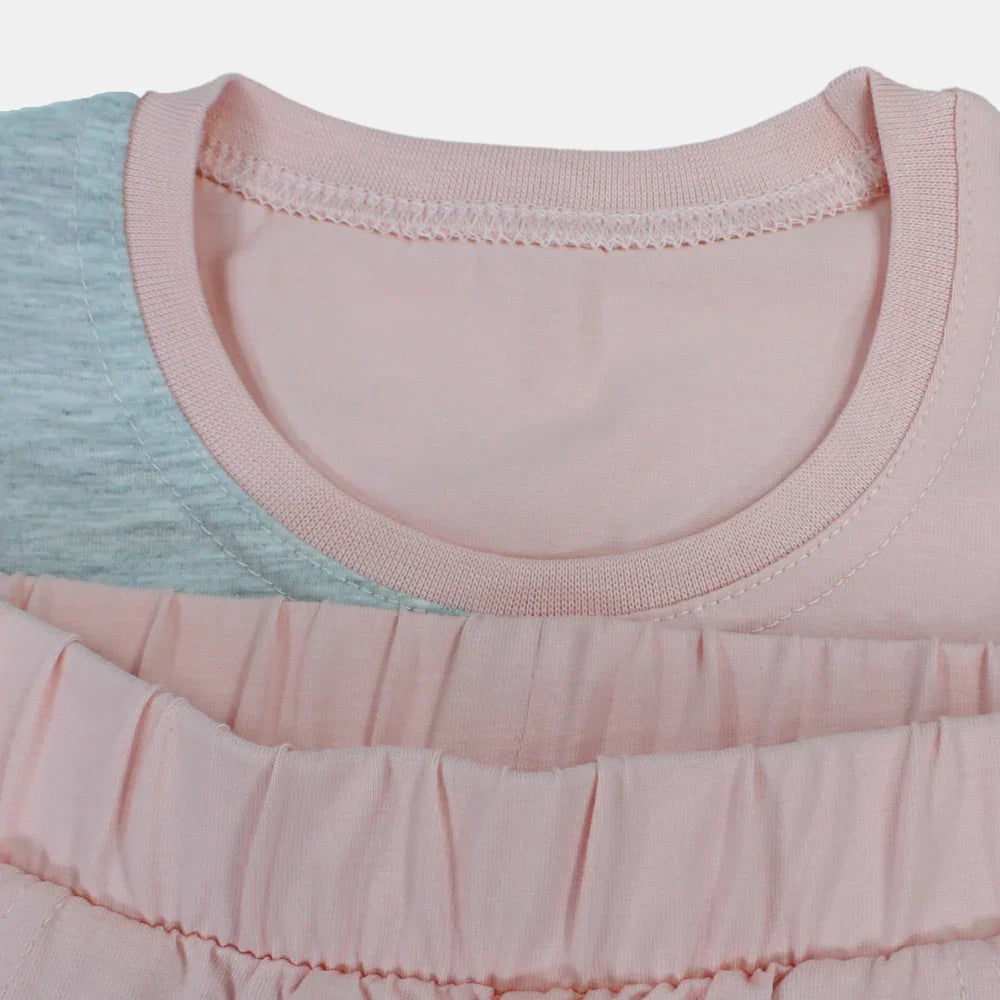 Girls Barbie Short-Sleeved Pajama Set – Cotton