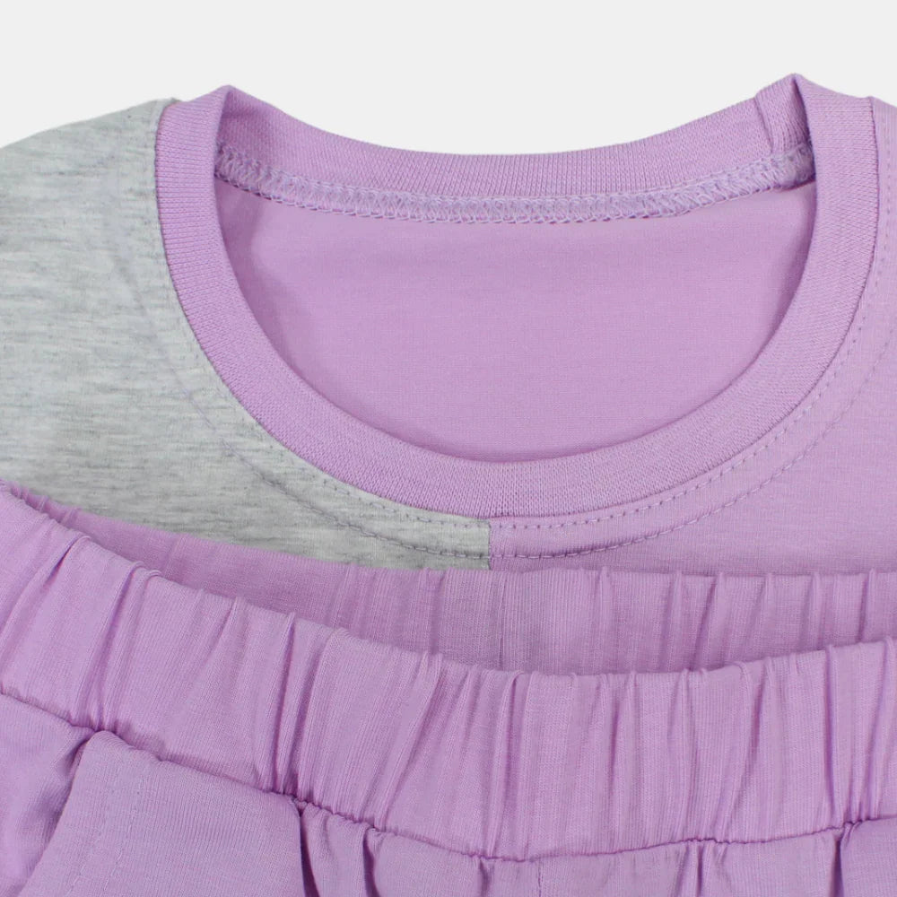 Girls Barbie Short-Sleeved Pajama Set – Cotton