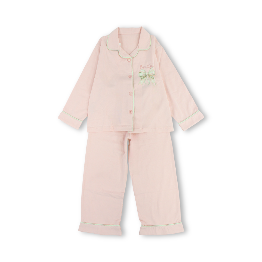Girls Cotton Long-Sleeved Pajama – Beautiful Print