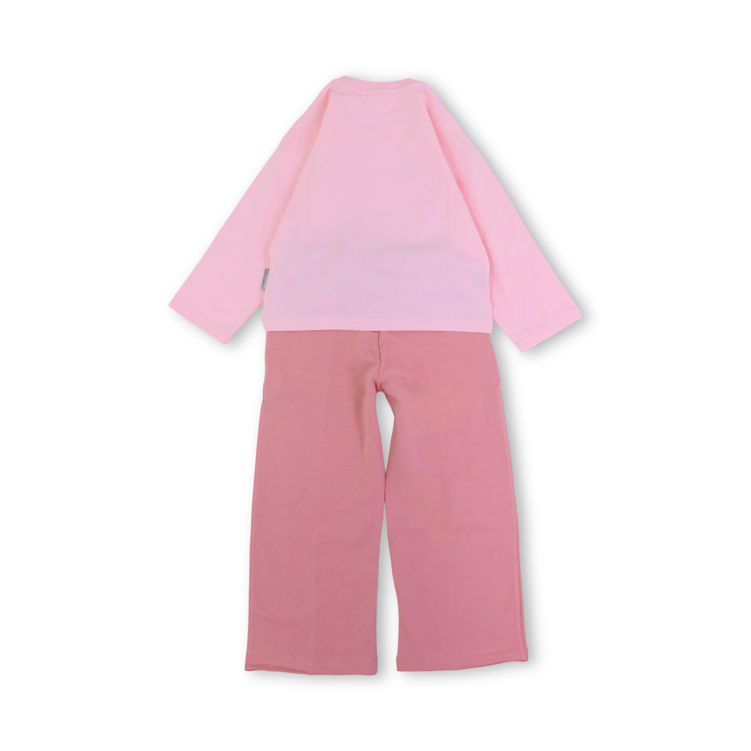 Girls Cotton Long-Sleeved Pajama – "You Can Do It" Print