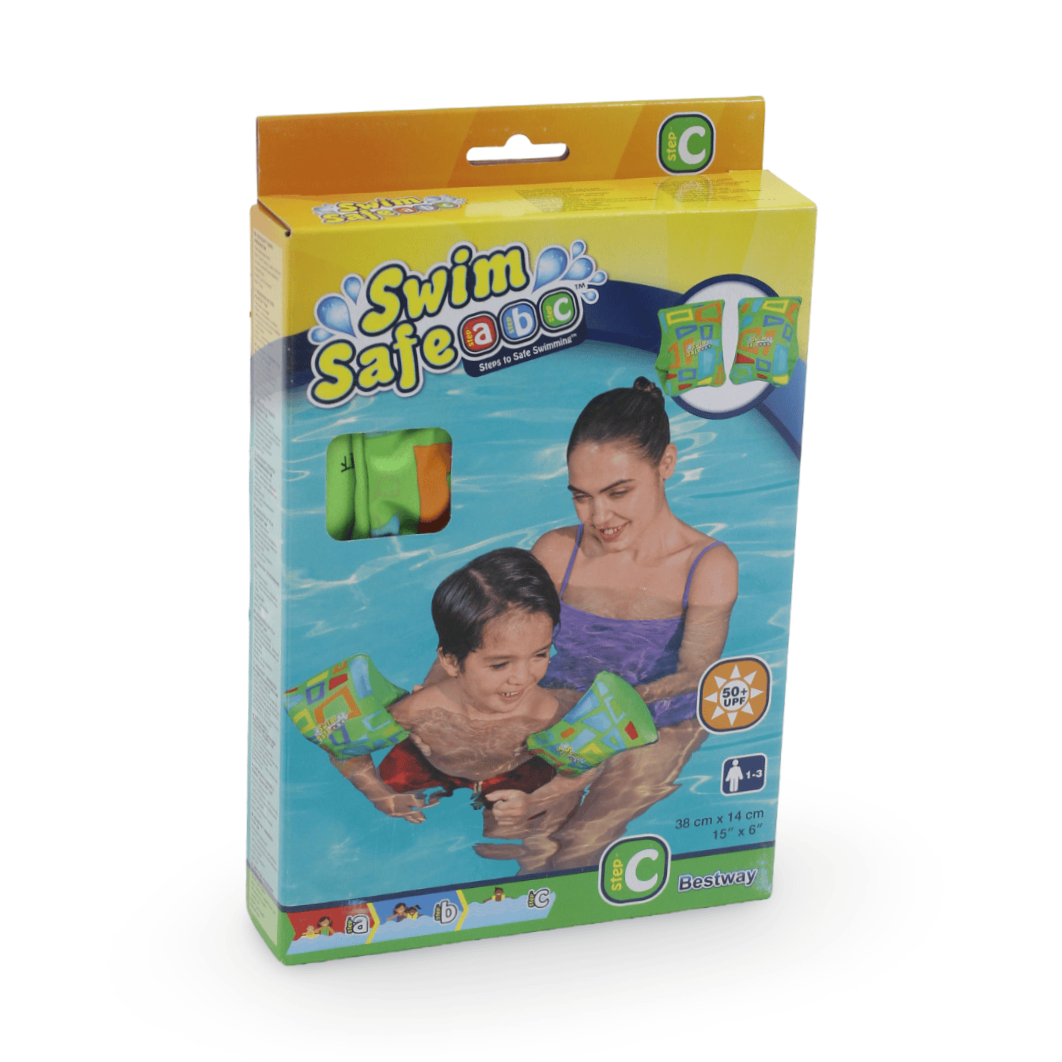 Bestway Swim Safe ABC Fabric Arm Floats – Green